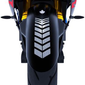 Çınar Extreme 2 Adet Sport Motosiklet Çamurluk Yaldızlı Gümüş Kask Sticker