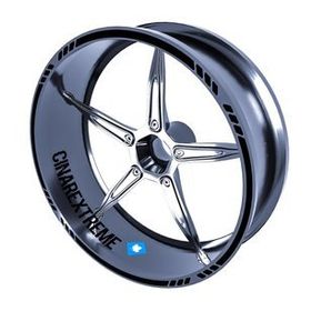 Çınar Extreme 4 Parçalı Kesikli Tasarımlı Jet Siyah Jant Şeridi Sticker