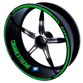 Çınar Extreme 4 Parçalı Kesikli Tasarımlı Orman Yeşili Jant Şeridi Sticker