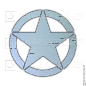 Çınar Extreme Büyük Boy Eskitilmiş Askeri Yıldız Reflektif Sticker