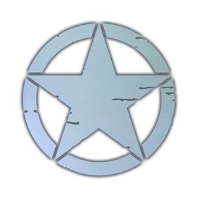 Çınar Extreme Büyük Boy Eskitilmiş Askeri Yıldız Reflektif Sticker