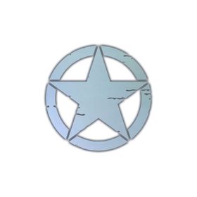 Çınar Extreme Büyük Boy Eskitilmiş Askeri Yıldız Reflektif Sticker