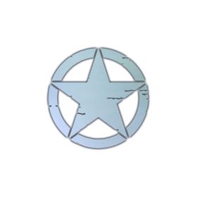 Çınar Extreme Büyük Boy Eskitilmiş Askeri Yıldız Reflektif Sticker