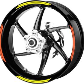 Çınar Extreme Double Stripe Floresan Sarı Jant Şeridi Sticker