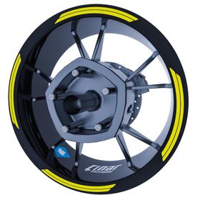 Çınar Extreme Double Stripe Floresan Sarı Jant Şeridi Sticker
