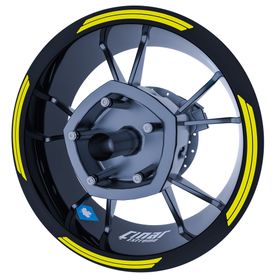 Çınar Extreme Double Stripe Floresan Sarı Jant Şeridi Sticker