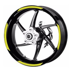 Çınar Extreme Double Stripe Floresan Sarı Jant Şeridi Sticker