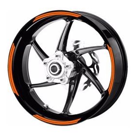 Çınar Extreme Double Stripe Floresan Turuncu Jant Şeridi Sticker