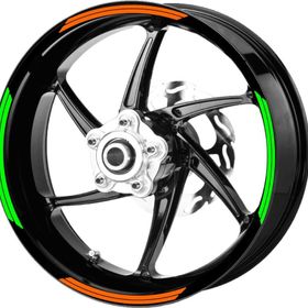 Çınar Extreme Double Stripe Floresan Yeşil Jant Şeridi Sticker