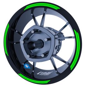 Çınar Extreme Double Stripe Floresan Yeşil Jant Şeridi Sticker