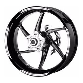 Çınar Extreme Double Stripe Reflektif Beyaz Gri Jant Şeridi Sticker