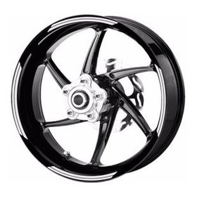 Çınar Extreme Double Stripe Reflektif Beyaz Gri Jant Şeridi Sticker