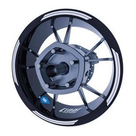 Çınar Extreme Double Stripe Reflektif Beyaz Gri Jant Şeridi Sticker