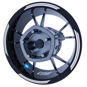 Çınar Extreme Double Stripe Reflektif Beyaz Gri Jant Şeridi Sticker