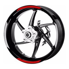 Çınar Extreme Double Stripe Reflektif Kırmızı Jant Şeridi Sticker