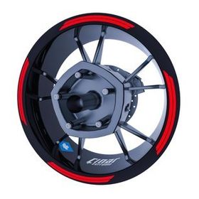 Çınar Extreme Double Stripe Reflektif Kırmızı Jant Şeridi Sticker