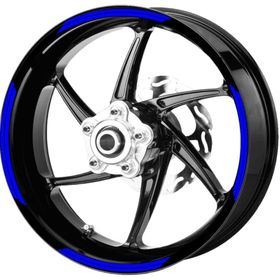 Çınar Extreme Double Stripe Reflektif Mavi Jant Şeridi Sticker