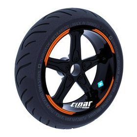 Çınar Extreme Double Stripe Tasarımlı Alev Turuncusu Jant Şeridi Sticker