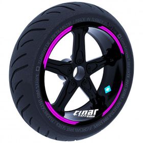 Çınar Extreme Double Stripe Tasarımlı Gül Pembesi Jant Şeridi Sticker