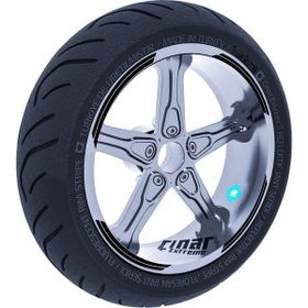 Çınar Extreme Double Stripe Tasarımlı Jet Siyah Jant Şeridi Sticker