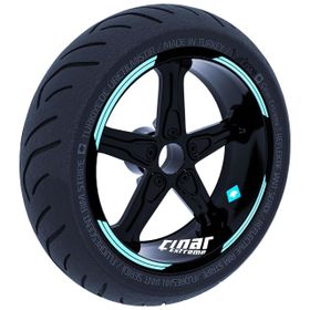 Çınar Extreme Double Stripe Tasarımlı Nane Yeşili Jant Şeridi Sticker