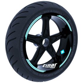 Çınar Extreme Double Stripe Tasarımlı Nane Yeşili Jant Şeridi Sticker