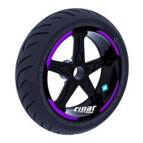 Çınar Extreme Double Stripe Tasarımlı Patlıcan Moru Jant Şeridi Sticker