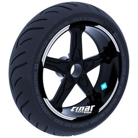 Çınar Extreme Double Stripe Tasarımlı Reflektif Gri Jant Şeridi Sticker