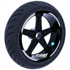 Çınar Extreme Double Stripe Tasarımlı Reflektif Gri Jant Şeridi Sticker
