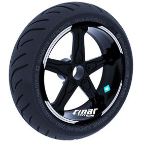 Çınar Extreme Double Stripe Tasarımlı Reflektif Gri Jant Şeridi Sticker