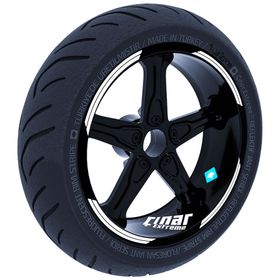 Çınar Extreme Double Stripe Tasarımlı Süt Beyaz Jant Şeridi Sticker