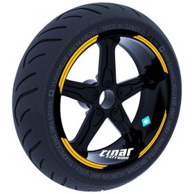 Çınar Extreme Double Stripe Tasarımlı Taksi Sarısı Jant Şeridi Sticker