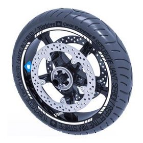 Çınar Extreme Floresan Beyaz 4 Parçalı Kesikli Jant Şeridi Sticker