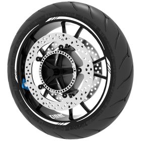 Çınar Extreme Floresan Beyaz 4 Parçalı Keskin Jant Şeridi Sticker