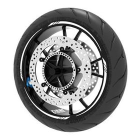 Çınar Extreme Floresan Beyaz 4 Parçalı Keskin Jant Şeridi Sticker