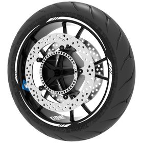 Çınar Extreme Floresan Beyaz 4 Parçalı Keskin Jant Şeridi Sticker