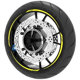 Çınar Extreme Floresan Sarı 4 Parçalı Keskin Jant Şeridi Sticker