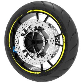 Çınar Extreme Floresan Sarı 4 Parçalı Keskin Jant Şeridi Sticker