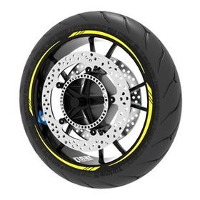 Çınar Extreme Floresan Sarı 4 Parçalı Keskin Jant Şeridi Sticker