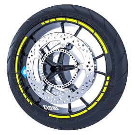 Çınar Extreme Floresan Sarı Moto GP Stili Jant Şeridi Sticker