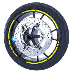 Çınar Extreme Floresan Sarı Moto GP Stili Jant Şeridi Sticker