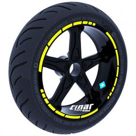 Çınar Extreme Floresan Sarı Moto GP Stili Jant Şeridi Sticker