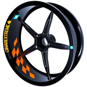 Çınar Extreme Gp Flag Damalı Alev Turuncusu İç Jant Şeridi Sticker