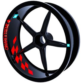 Çınar Extreme Gp Flag Damalı Bayrak Kırmızı İç Jant Şeridi Sticker