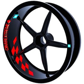 Çınar Extreme Gp Flag Damalı Bayrak Kırmızı İç Jant Şeridi Sticker