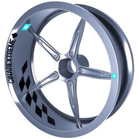 Çınar Extreme Gp Flag Damalı Jet Siyah İç Jant Şeridi Sticker