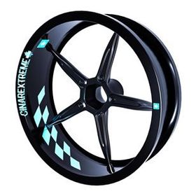 Çınar Extreme Gp Flag Damalı Nane Yeşili İç Jant Şeridi Sticker