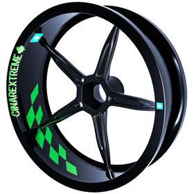 Çınar Extreme Gp Flag Damalı Orman Yeşili İç Jant Şeridi Sticker