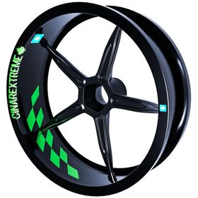 Çınar Extreme Gp Flag Damalı Orman Yeşili İç Jant Şeridi Sticker