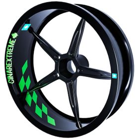 Çınar Extreme Gp Flag Damalı Orman Yeşili İç Jant Şeridi Sticker